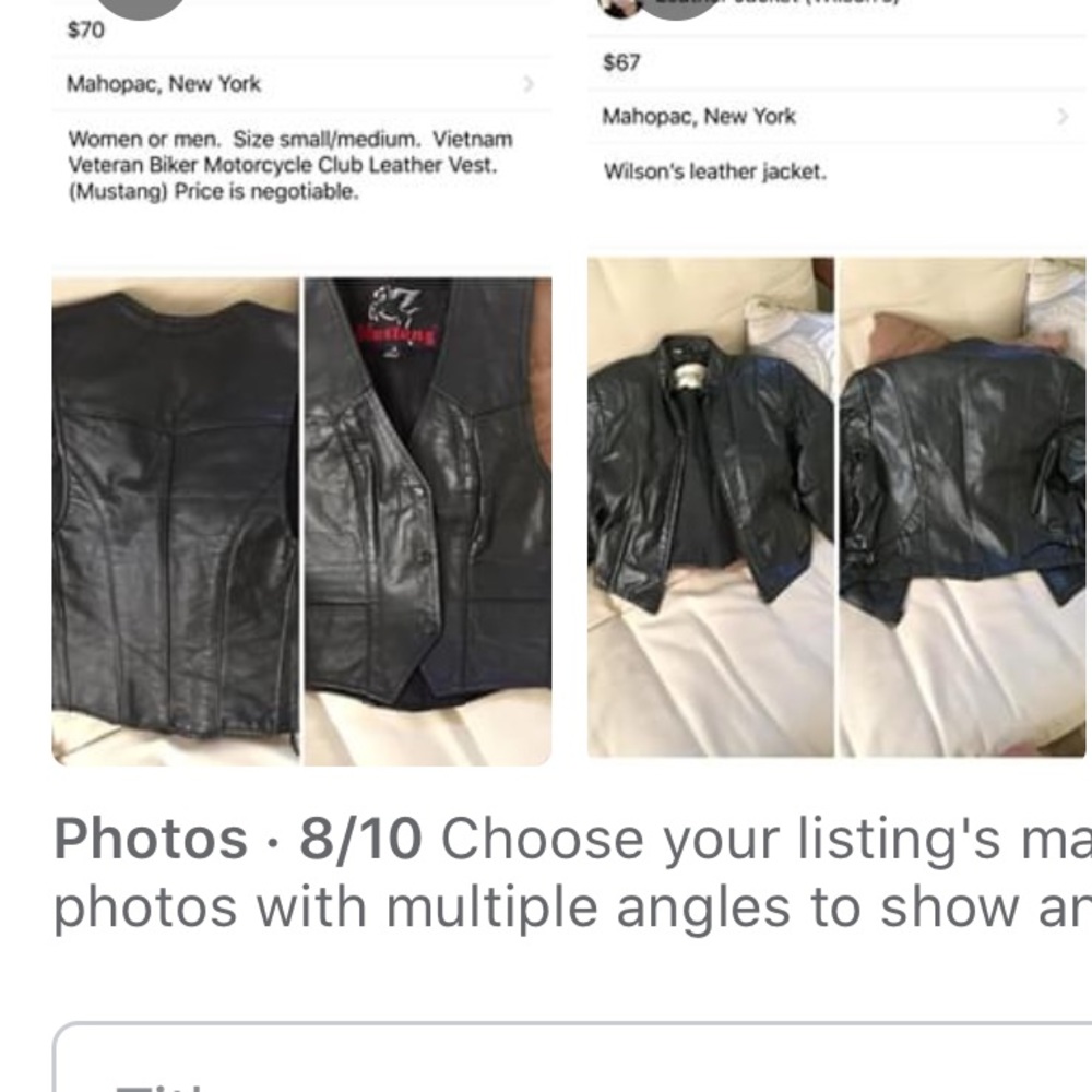 Genuine Leather Jacket and Genuine Leather Vest